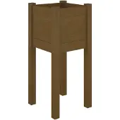 vidaXL Odlingslåda honungsbrun 31x31x70 cm massiv furu