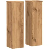 vidaXL Växtställ 2 st ek 17x17x60 cm konstruerat trä