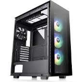 Thermaltake Divider 500 TG ARGB Midi-Tower Datorchassi Svart 3 Förinstallerade LED-fläktar, 1 Förinstallerad Fläkt, Sidofönster, Dammfilter