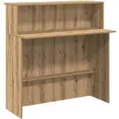vidaXL Receptionsdisk artisan ek 100x50x103,5 cm konstruerat trä