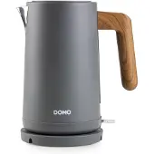Domo WASSERKOCHER Vattenkokare Fönster, Överhettningsskydd, Kontrolljus, Start-stoppautomatik Matt grå Kapacitet: 1.7 l
