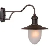 Lucide Vägglampa utomhus Aruba, dimbar, Brun / rost, Metall, Lantlig / rustik, Utomhusvägglampa