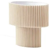 LINDBY Bordslampa Tazia , Creme / bärnsten, Vardagsrum / matsal, Textil / tyger / siden, Bordslampa