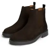 Tommy Hilfiger Suede Embossed Cleat Chelsea Boots