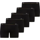 BOSS Five-pack of logo-waistband stretch-cotton boxer briefs