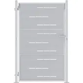 vidaXL Trädgårdsgrind med Lås Silver 85 x 120 cm Rostfritt Stål