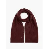 Tommy Hilfiger Lambswool Blend Cable Knit Scarf