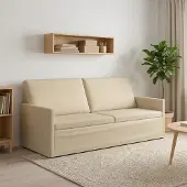vidaXL 3-sitssoffa Gräddvit 190 x 81 x 82 cm Tyg