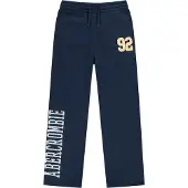 Abercrombie & Fitch Byxa 'BENCHWARMER' marinblå / ljusorange / vit