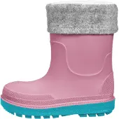 Playshoes Gummistövel gråmelerad / orkidé