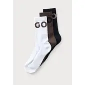 HUGO Sockor 'Iconic' choklad / svart / vit