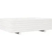 vidaXL Odlingslåda vit 90x60x26,5 cm massiv furu