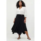 Trendyol Dam Svart Enfärgad Midi Plus size Kjolar