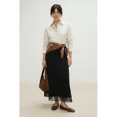Trendyol Modest Dam Svart Enfärgad Maxi Modest Kjolar