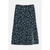 Trendyol Dam Mörkblå Prickig Midi A-linje Plus size Kjolar