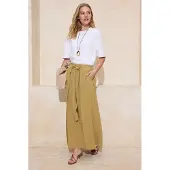 Trendyol Modest Dam Khaki Enfärgad Maxi A-linje Modest Kjolar