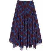 Trendyol Modest Dam Rutig Maxi Asymmetrisk Modest Kjolar