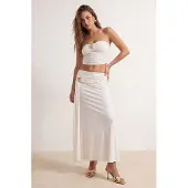 Trendyol TRENDYOLMİLLA Dam Vit Enfärgad Maxi Bodycon Kjolar