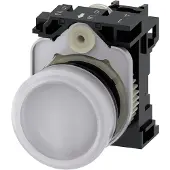 Siemens 3SU1106-6AA60-1AA0 Ljusindikator platt Vit 230 V/AC 1 st