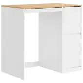 SoBuy Badrumsskåp med tvättkorg vit 100x60x95 cm