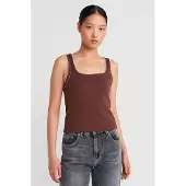 Dilvin Kvinnors Ribbat Bomull Cami Blus
