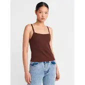 Dilvin Texturerad bomull-modal cami-blus