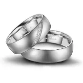 MARRYA Ring 'ES-04 Ehering aus Edelstahl – Silberfarben' vit denim