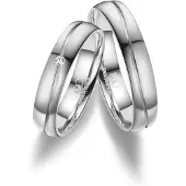 MARRYA Ring 'ES-17 Ehering aus Edelstahl - Silberfarben' silver