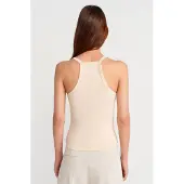 Dilvin Slim Fit Ribbad Stickad Cami Blus