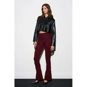 Dilvin Högmidjade flare leggings med knappdetalj