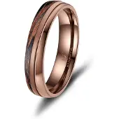 MARRYA Ring 'Ehering CB-01 Carbon-Bronze' brunmelerad