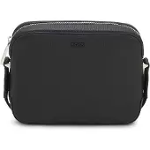 BOSS Crossbody bag in grained leather with logo