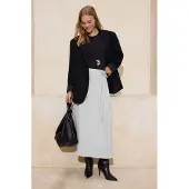 Trendyol Modest Dam Grå Enfärgad Maxi A-linje A-linje Modest Kjolar