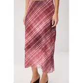 Trendyol TRENDYOLMİLLA Dam Rosa Rutig Maxi Skater Kjolar