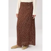 Trendyol Modest Dam Brun Prickig Maxi A-linje A-linje Modest Kjolar