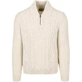 Superdry Half Zip Pullover Jacob Cable Ecru Off-White Vit Storlek