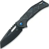 Fox knives Chronos FX-552-AL PVD Magnacut, Black PVD Aluminium, pocket knife, Stefan Merk design