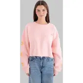 Hurley Island Crew Crop Tröja phantom rose, L