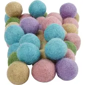 Creativ Company Ullpärlor dia 20 mm Mix 64 st Pastell Harmoni