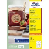 Avery 5085, Vit, Självhäftande skrivaretikett, A4, papper, Universal, Torg
