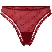 HUGO Lace-trim thong with script logos
