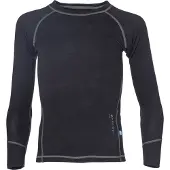 Isbjörn of Sweden Kids' Husky Sweater Baselayer Black