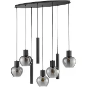 Brilliant Hänglampa Ligari, Aluminium / grå / zink, Vardagsrum / matsal, Glas, Pendellampa