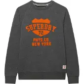 Superdry för män. M2014553A Sudadera Felt Applique Relaxed grå (XL), Casual, Bomull