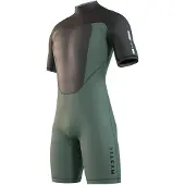 Mystic Brand Flatlock 3/2mm Kortärmad Shorty Med Dragkedja Bak