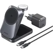 Anker Wireless Charger Prime MagGo 3in1, 25W, 1.67A, Black A25N1