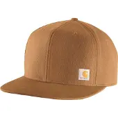 Carhartt Men's Firm Duck Flat Brim Cap Brown