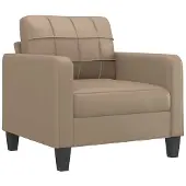 vidaXL Fåtölj Cappuccino 60 cm konstläder
