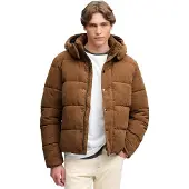 Superdry för män. M5012431A Premiumjacka med huva, brun (XXL), Casual, Återvunnen polyester