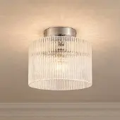 LUCANDE Taklampa Meritt , dimbar, Genomskinlig / transpare, Vardagsrum / matsal, Glas, Modern, Taklampa